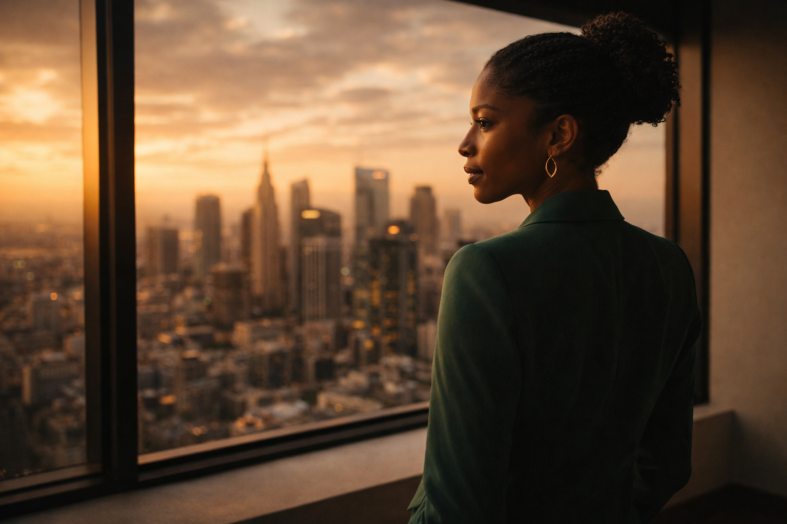 Cityscape at golden hour